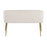 LumiSource Fran Bench in Gold Steel/Cream Velvet