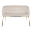 LumiSource Fran Bench in Gold Steel/Cream Velvet