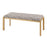 LumiSource Fuji Bench in Gold Metal/Beige Leopard Fabric