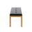 LumiSource Fuji Bench in Gold Metal/Black PU