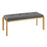 LumiSource Fuji Bench in Gold Metal/Grey PU - BC-FUJIAUGY