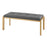 LumiSource Fuji Bench in Gold Metal/Grey PU