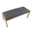 LumiSource Fuji Bench in Gold Metal/Grey PU