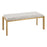 LumiSource Fuji Bench in Gold/Grey Leopard Fabric - BC-FUJIAUGYL