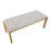 LumiSource Fuji Bench in Gold/Grey Leopard Fabric