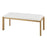 LumiSource Fuji Bench in Gold Metal/White PU