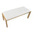 LumiSource Fuji Bench in Gold Metal/White PU