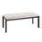 LumiSource Fuji Bench in Black Metal/Beige Leopard Fabric