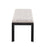 LumiSource Fuji Bench in Black Metal/Beige Leopard Fabric