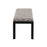 LumiSource Fuji Bench in Black Metal/Beige Leopard Fabric