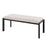 LumiSource Fuji Bench in Black Metal/Beige Leopard Fabric