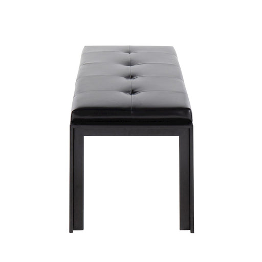 LumiSource Fuji Bench in Black Metal/Black PU