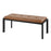 LumiSource Fuji Bench in Black Metal/Camel PU