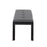 LumiSource Fuji Bench in Black Metal/Grey PU