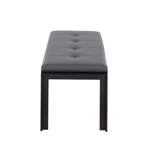 LumiSource Fuji Bench in Black Metal/Grey PU