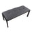 LumiSource Fuji Bench in Black Metal/Grey PU