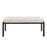 LumiSource Fuji Bench in Black Metal/Grey Leopard Fabric