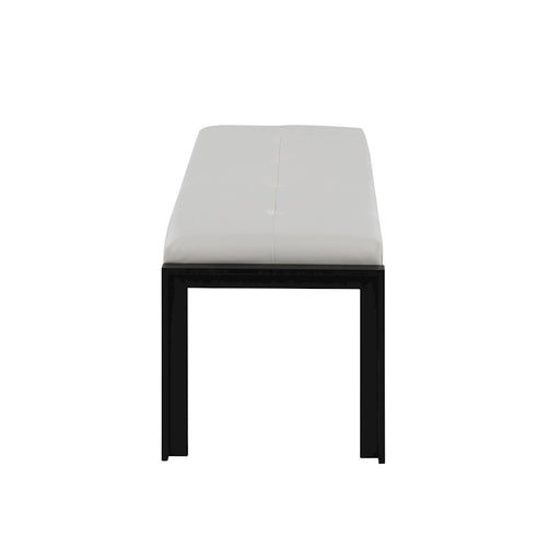 LumiSource Fuji Bench in Black Metal/White PU