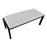 LumiSource Fuji Bench in Black Metal/White PU