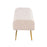 LumiSource Marla Pleated Bench in Gold Steel/Cream Velvet