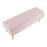 LumiSource Marla Pleated Bench in Gold Steel/Pink Velvet