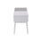 LumiSource Telephone Bench in White Wood/Grey Fabric