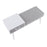 LumiSource Telephone Bench in White Wood/Grey Fabric