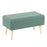 LumiSource Storage Bench in Natural Wood/Green Fabric - BC-STORAGENAGN