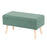 LumiSource Storage Bench in Natural Wood/Green Fabric