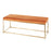 LumiSource Zenn Bench, Gold Metal/Orange Velvet