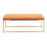 LumiSource Zenn Bench, Gold Metal/Orange Velvet