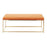 LumiSource Zenn Bench, Gold Metal/Orange Velvet