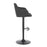LumiSource Boyne Adjustable Barstool, Set/2, Black/Grey