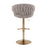 LumiSource Braided Matisse Bar Stool, Set of 2, Gold/GY/CM