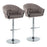 LumiSource Braided Matisse Bar Stool, Set/2, CH/GY - BS-BRDMAT-RT2CHRMBKGY2