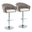 LumiSource Braided Matisse Bar Stool, Set/2, CH/GY/CM - BS-BRDMAT-RT2CHRMGYCR2