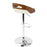 LumiSource Cassis Adj Barstool, Set/2, CH/WAL/CR