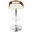 LumiSource Cassis Adj Barstool, Set/2, CH/WAL/CR