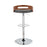 LumiSource Cassis Barstool in Chrome/Walnut Wood/Grey PU