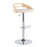 LumiSource Cassis Adj Barstool, Set/2, CH/NAT/CR