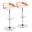 LumiSource Cassis Adj Barstool, Set/2, CH/Zebra/CR - BS-CASSIS2-SWVOVLZBCR2