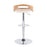 LumiSource Cassis Adj Barstool, Set/2, CH/Zebra/CR