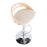 LumiSource Cassis Barstool in Chrome/Natural Wood/Cream PU