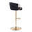 LumiSource Claire Adjustable Bar Stool, Set of 2, Gold/Black