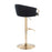 LumiSource Claire Adjustable Bar Stool, Set of 2, Gold/Black