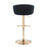 LumiSource Claire Adjustable Bar Stool, Set of 2, Gold/Black