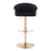 LumiSource Claire Adjustable Bar Stool, Set of 2, Gold/Black