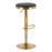 LumiSource Dakota Upholstered Barstool, Set of 2, Gold/Black