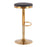 LumiSource Dakota Upholstered Barstool, Set of 2, Gold/Black