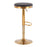 LumiSource Dakota Upholstered Barstool, Set of 2, Gold/Black